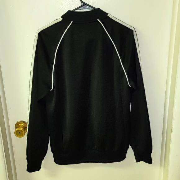 [SOLD]Mens Adidas Long Sleeve Jogger Black Sweatshirt Zip Up Closure - Picture 6 of 6